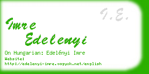 imre edelenyi business card